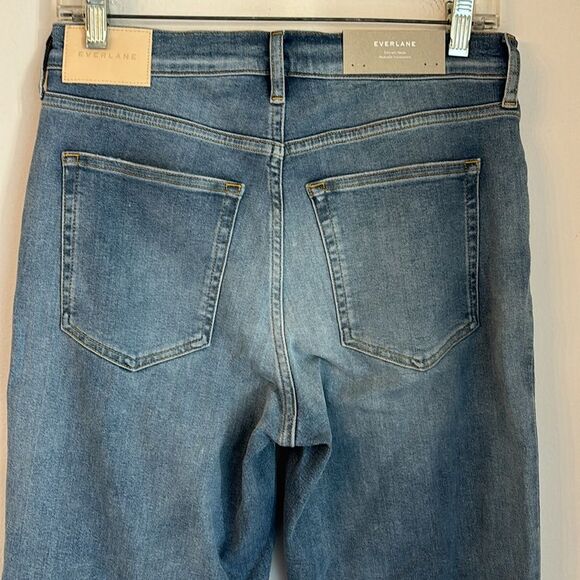 Everlane Women’s The Kick Bootcut distressed medium wash Jean size 30 NWT! - Picture 7 of 13